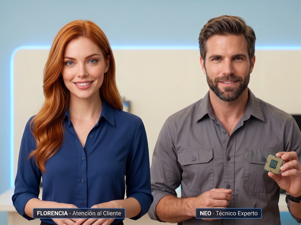 Florencia y Neo - Agentes de IA de TECNO Informática
